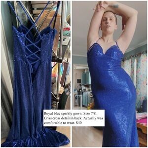Royal Blue Shimmery Gown